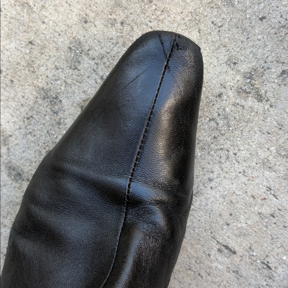Staud Wally Boots used some wear at heel 37 1/2 square toe zipper booties flaw - Picture 9 of 16